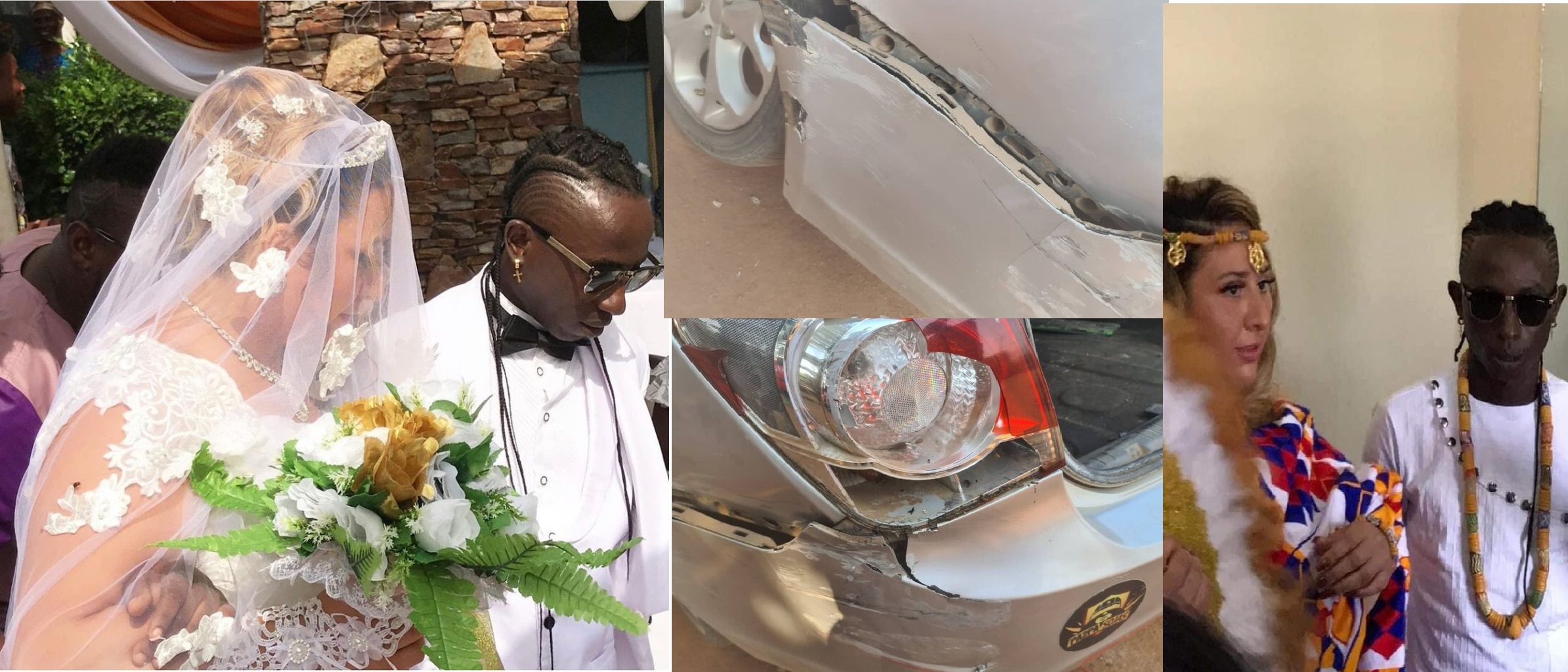 Patapaa And New Wife Liha Miller Involved In Car Accident While Returning From Honeymoon