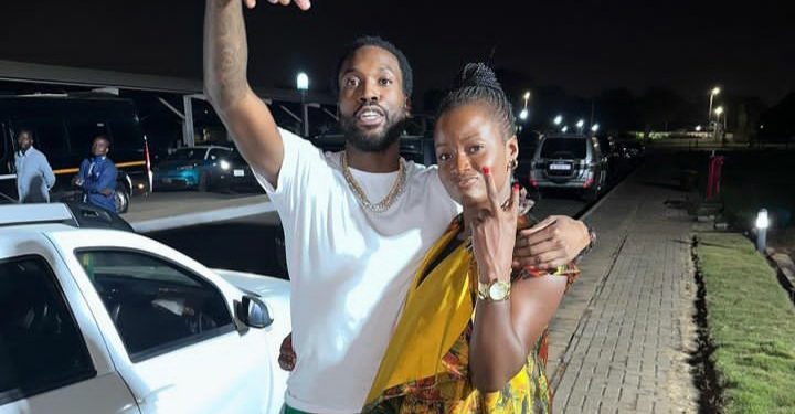 Akufo-Addo’s Daughter Caught In Hot Photo With Jubilee House Music Video Rapper,Meek Mill