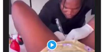 18+ Vìdeo: Lady Squirt On Face Of Man Drawing Tattoo On Her Pivate Part