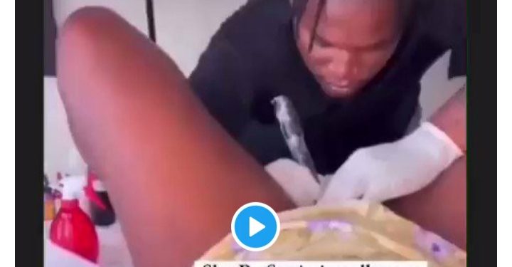 18+ Vìdeo: Lady Squirt On Face Of Man Drawing Tattoo On Her Pivate Part