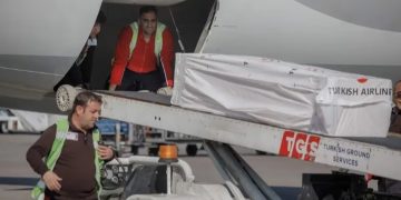 BREAKING–Christian Atsu’s Body Arrives In Ghana For Burial–See Photo Of Coffin