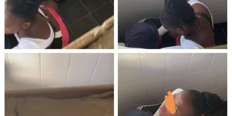 Leak Video: Guy Caught Chopping Lady On Public Toilet