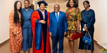 First Lady Rebecca Akufo-Addo Bags Doctorate Degree From UPSA. This Is How Akufo-Addo, Cousin And Family Celebrated Her On Social Media