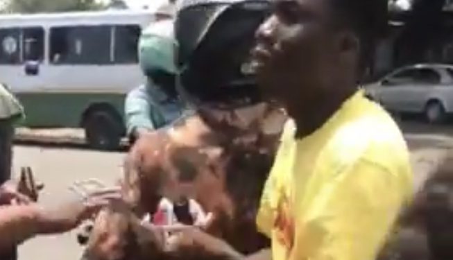 Sad Video: Mobile Money Vendor In Tears After Cash He Received From A Customer, Counted It Turned Into Lotto Papers