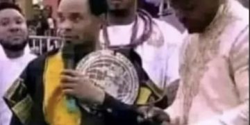 Nigerian Prophet Shows Off The Belt He Won After Defeating Satan In A Boxing Match In Hell