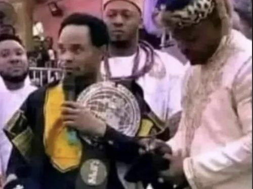 Nigerian Prophet Shows Off The Belt He Won After Defeating Satan In A Boxing Match In Hell