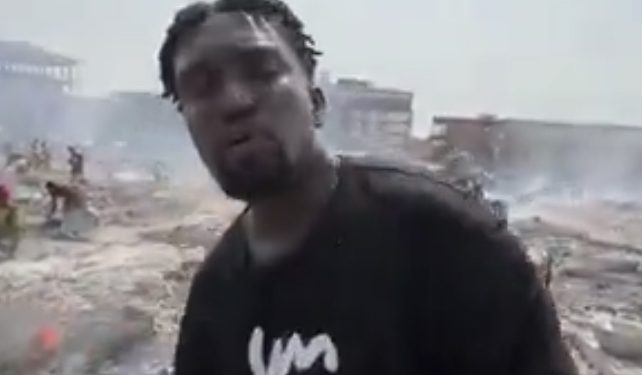 Anger As Upcoming Musician Shoots His Music Video Live At Kantamanto Fire Scene—Video