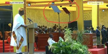 John Mahama’s ‘Tricks’ Exposed—This How He Delivered His Speech Flawlessly At The Presidential Swearing-In Today Without Reading A Prepared Script