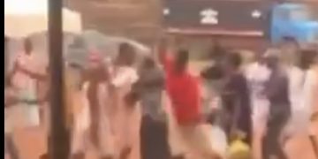 Drama As Bride And Groom Families Engage In Brutal F!ght After Church Wedding—Video