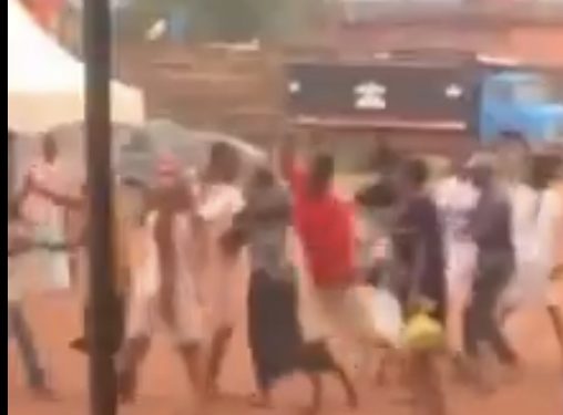 Drama As Bride And Groom Families Engage In Brutal F!ght After Church Wedding—Video