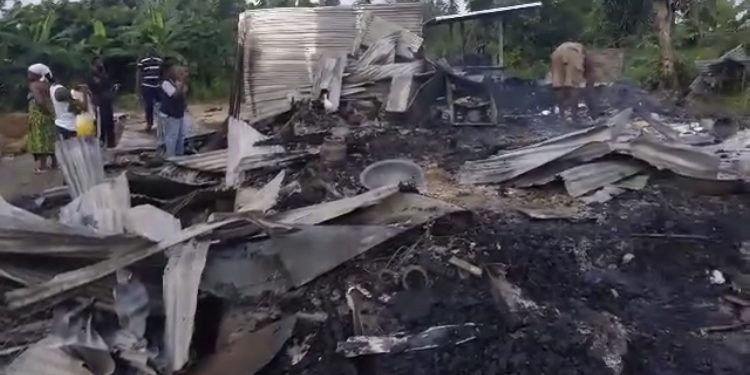 Fire Disaster: 4 Shops Reduced To Ashes After Woman Failed To Quench Fire She Used For Cooking Family Meal